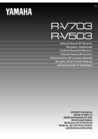 Yamaha RV-703 - Owners Manual 